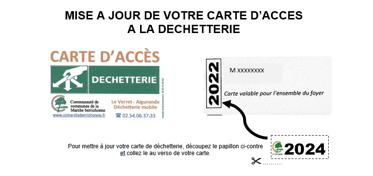 Carte accès déchetterie